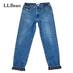 L.L. Bean Men’s 35x34 Double L Comfort Waist Flannel‎ Lined Denim Jeans